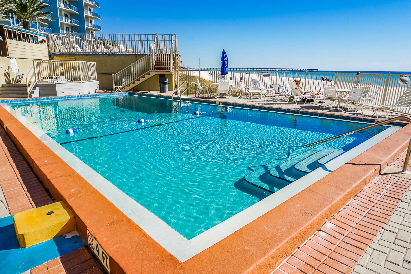 A crisp view of the pool at VRI's Panama City Resort & Club in Florida.